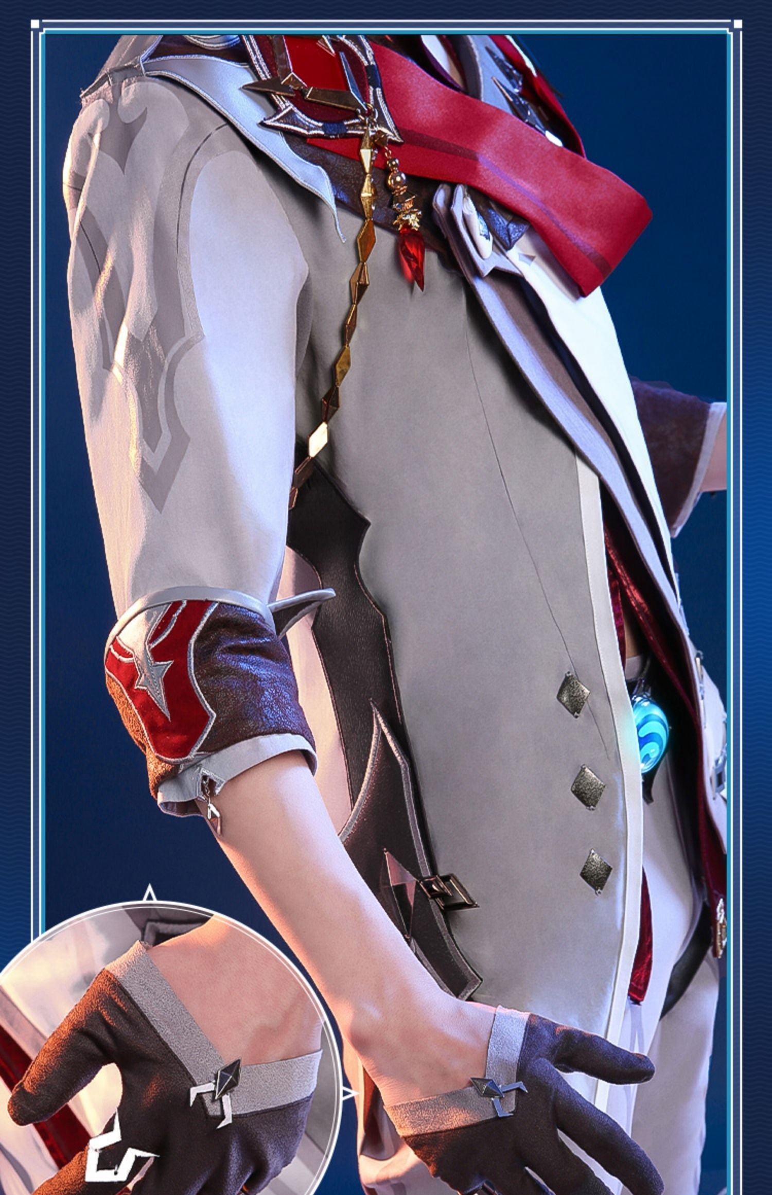 原神げんしん タルタリヤ リニューアル後 三分妄想製 コスプレ衣装 高級感フルセット 新品 - 画像 (3)